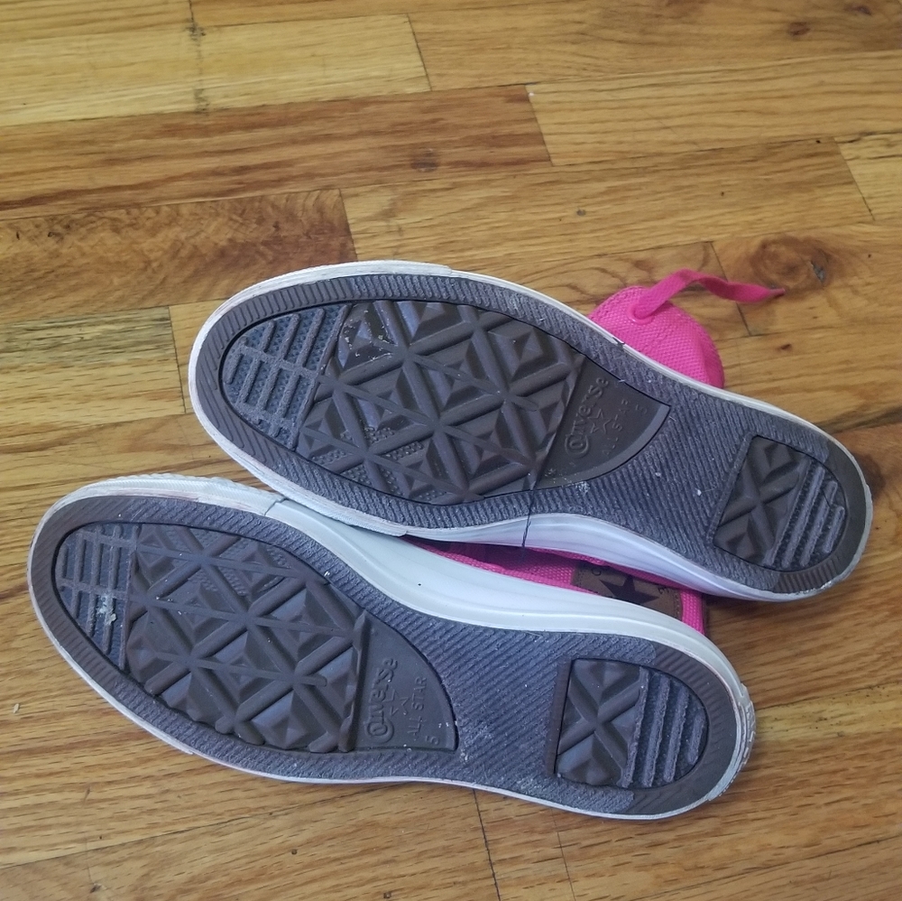 Women's Pink and Brown Suede Hi Top Convertible - Picture 5 of 11